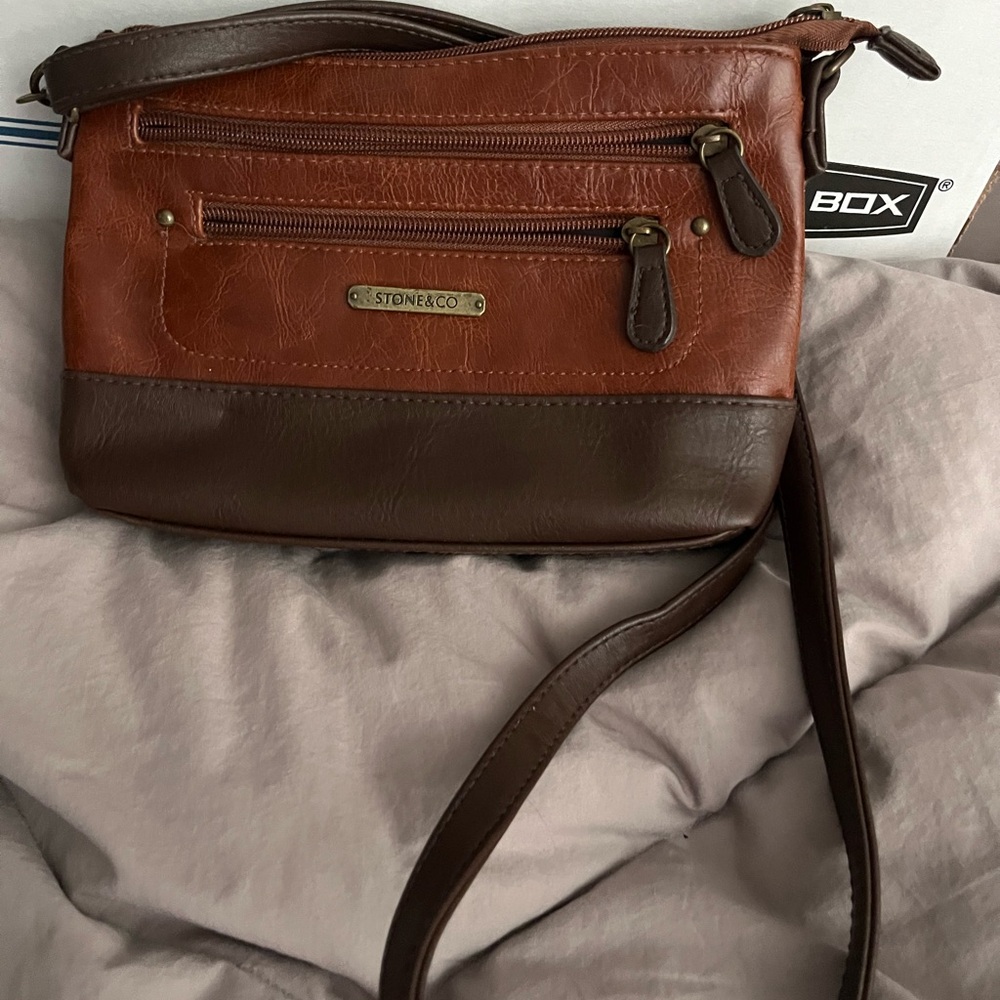 Stone & Co. Brown Bag with Adjustable Strap